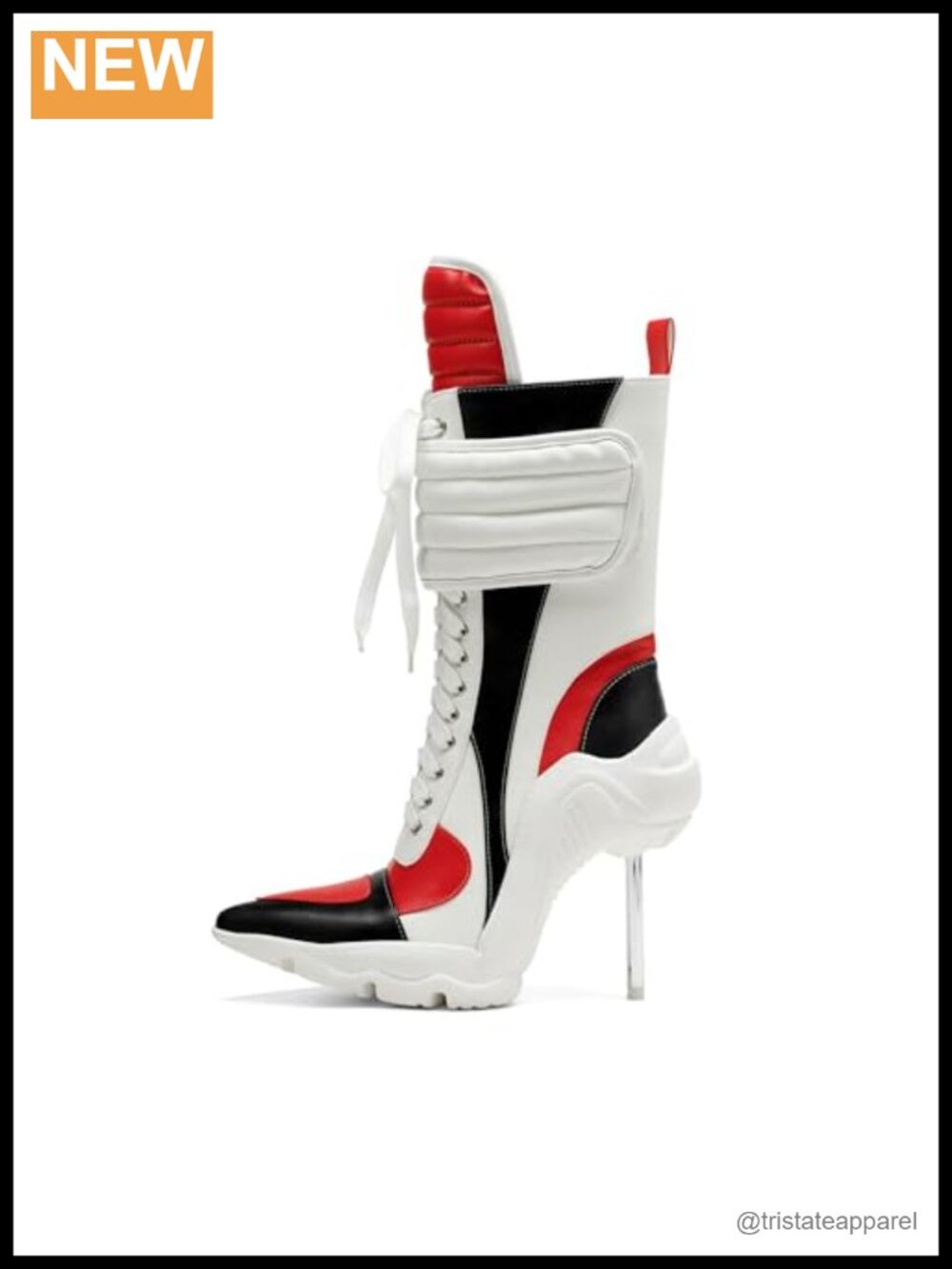 Stiletto Heel Ankle Boots Women Pointed Toe PU Leather Slip-On